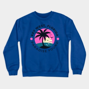 Key West Florida Paradise Found Design Crewneck Sweatshirt